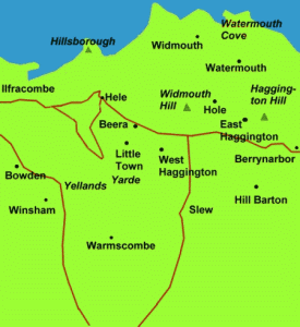 Saxon names around Hele